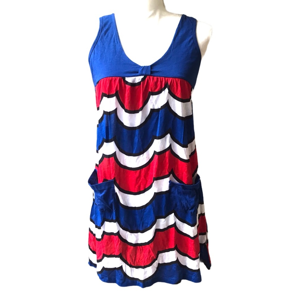 NWT UO Lux Sleeveless Tank Tunic Top Striped Large